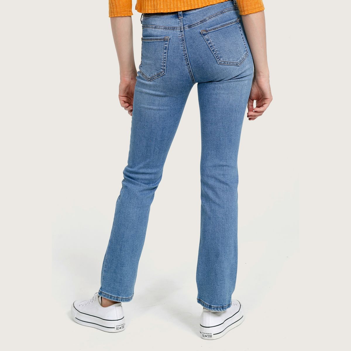 SYBILLA - Sybilla Jeans Straight Tiro Alto Denim Mujer