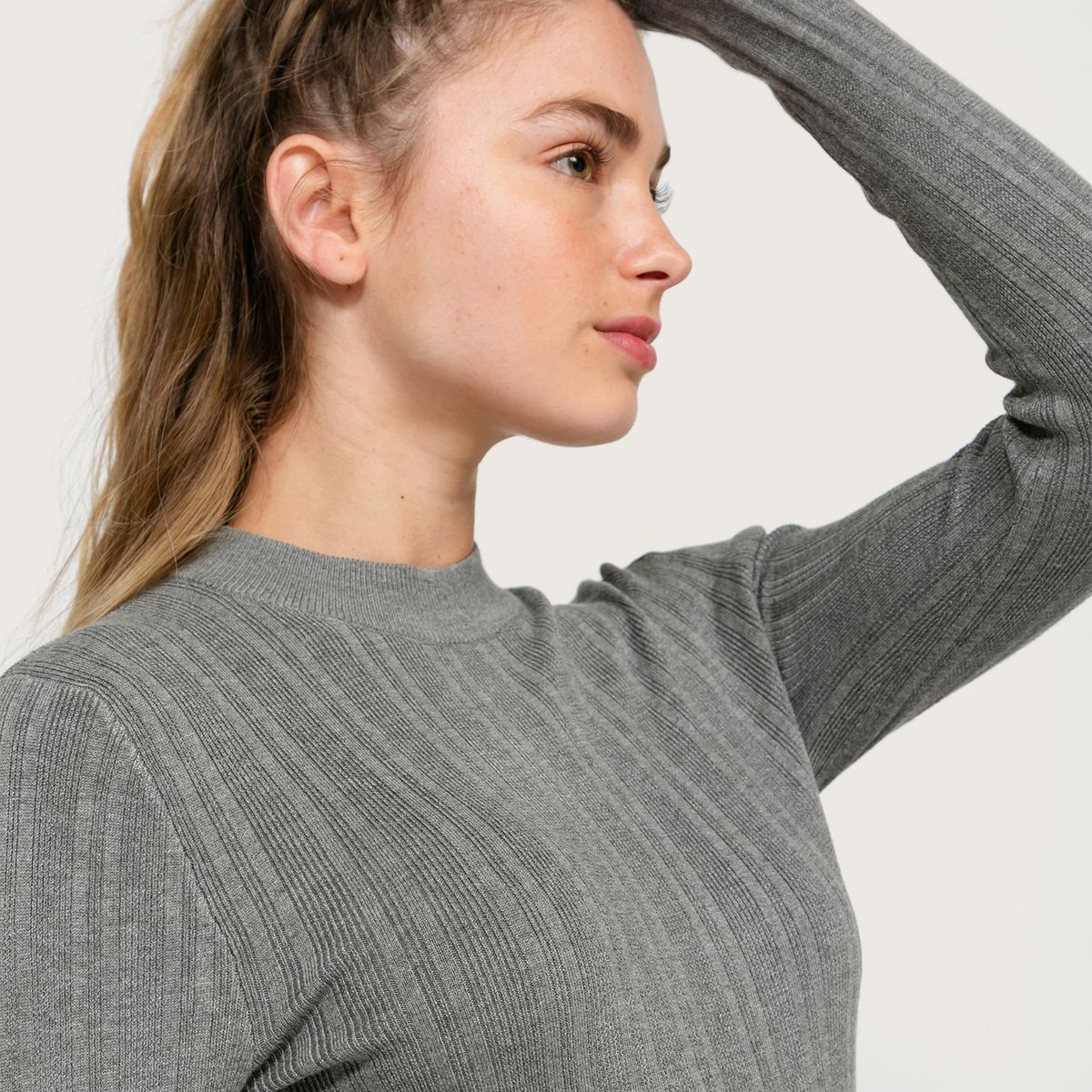 SYBILLA - Sweater Manga Larga Cuello Alto Mujer Sybilla