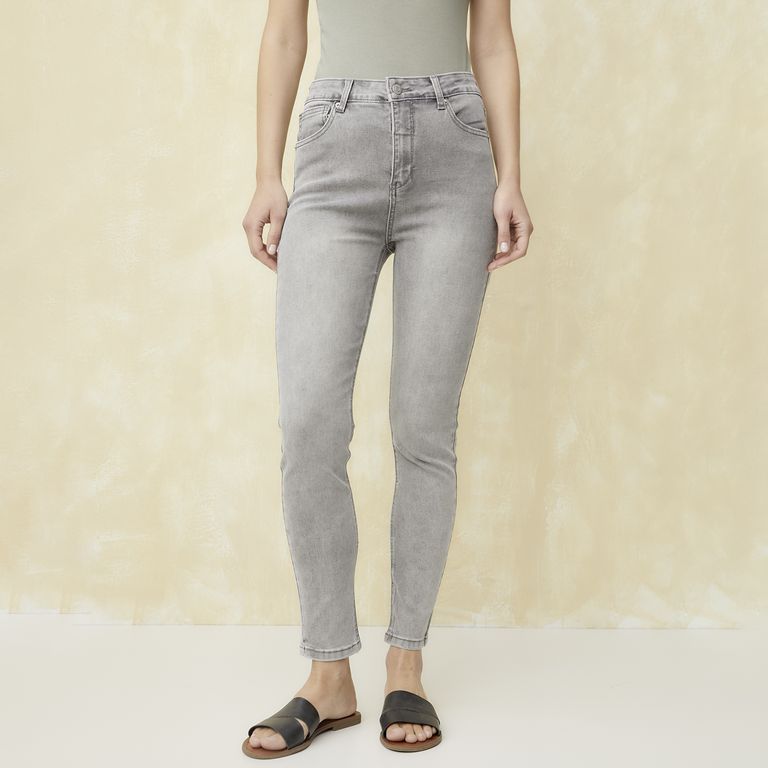 Jeans Skinny Tiro Medio Mujer