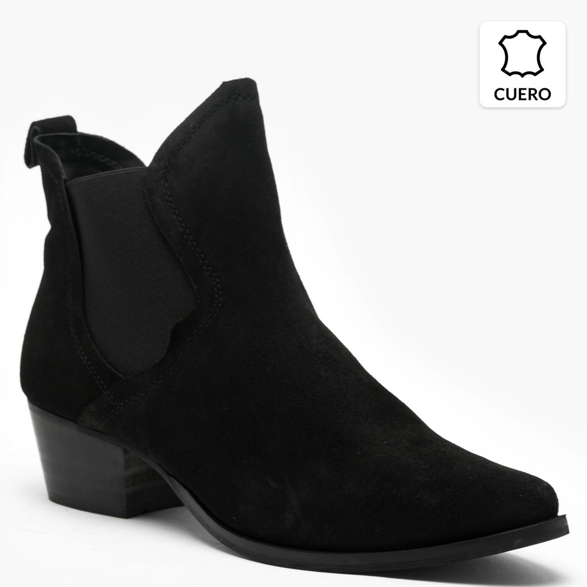 BASEMENT - Botín Mujer Gamuza Negro