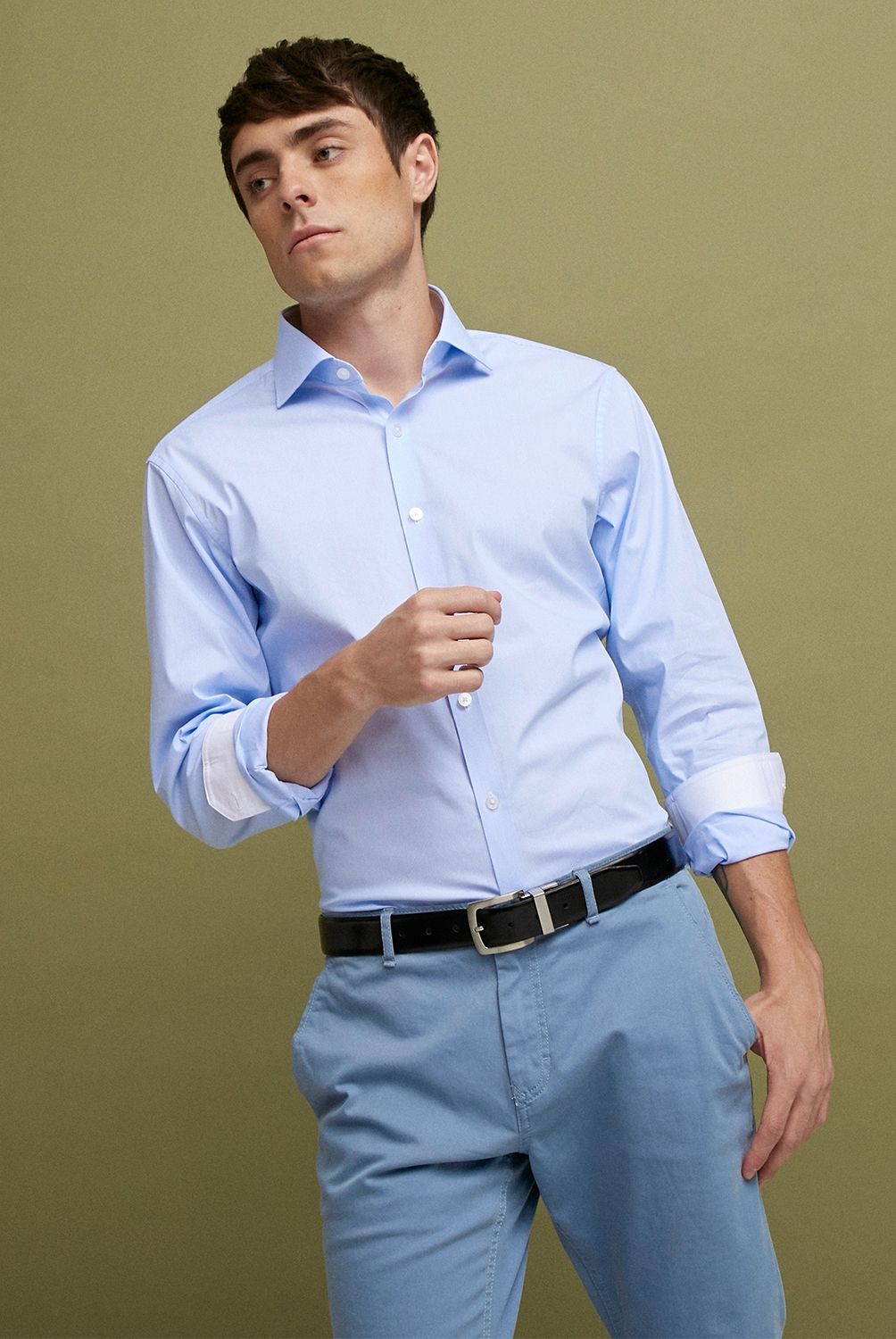 BASEMENT - Camisas De Vestir Formal Algodón Hombre Basement