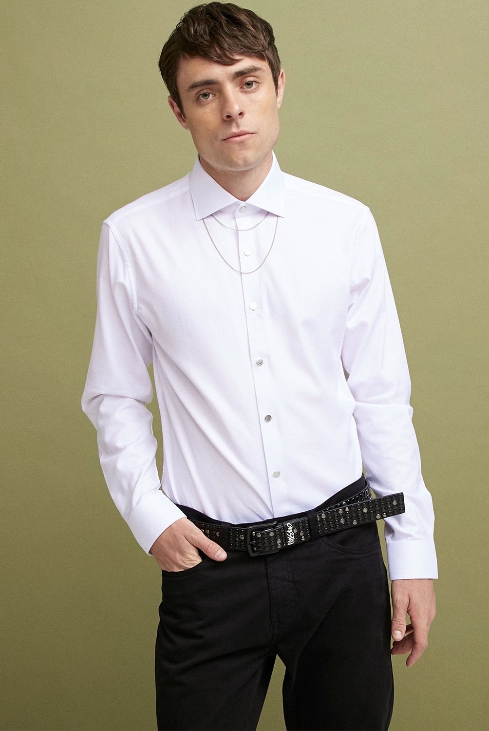 BASEMENT - Camisa De Vestir Formal Algodón Hombre Basement