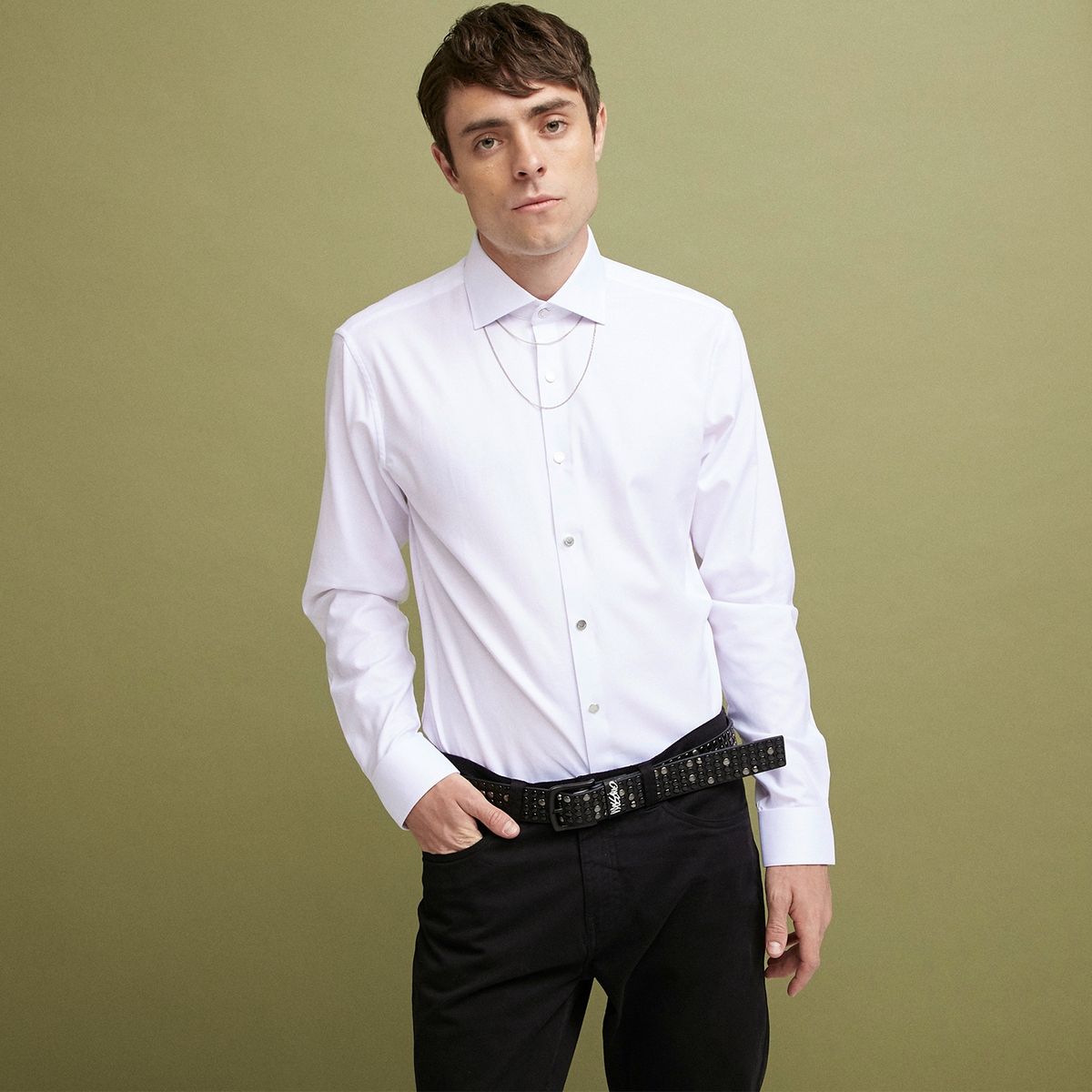 BASEMENT - Camisa De Vestir Formal Algodón Hombre Basement