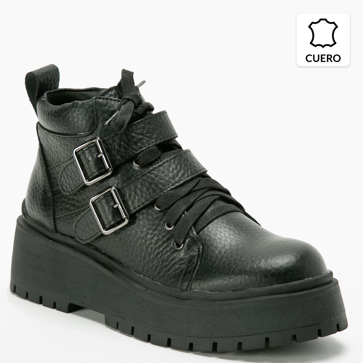 AMERICANINO - Crano Botín Mujer Cuero Negro Americanino