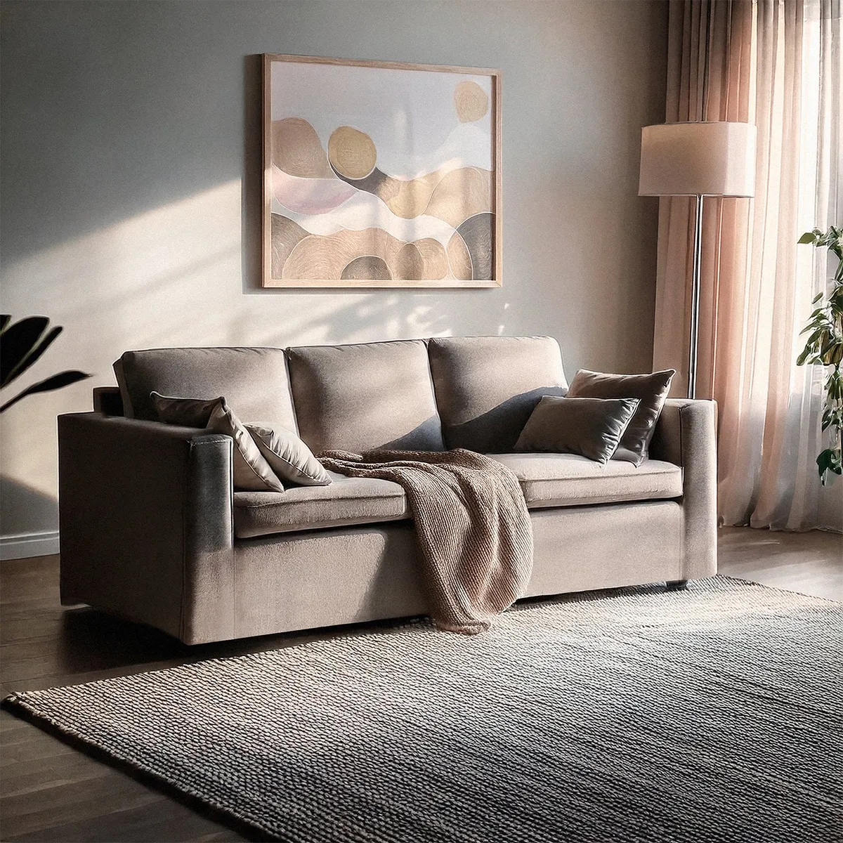 BASEMENT HOME - Sofá Baldomero 3 Cuerpos Tela Basement Home