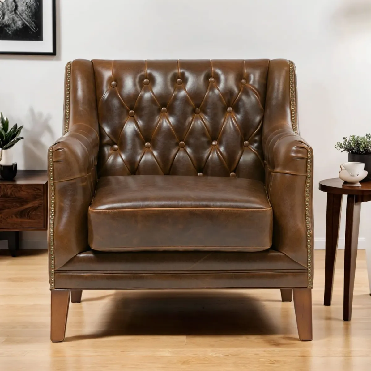 BASEMENT HOME - Poltrona Scotland De Cuero Basement Home