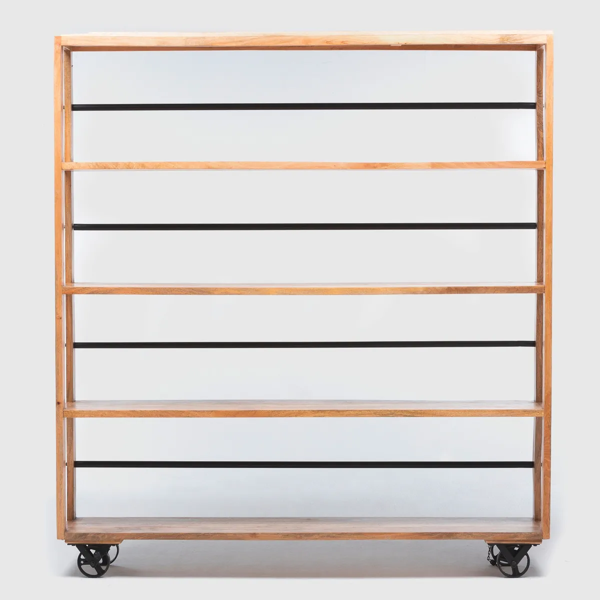 BASEMENT HOME - Estante Clinton Hierro y Madera Natural 4 Repisas Basement Home