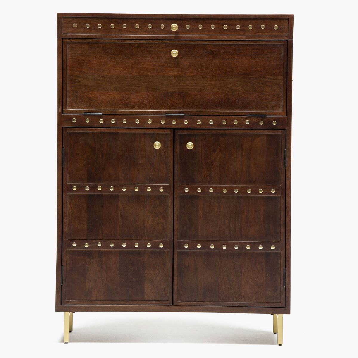 BASEMENT HOME - Bar Basement Home Mountbatten De Madera Con Gabinetes Marrón