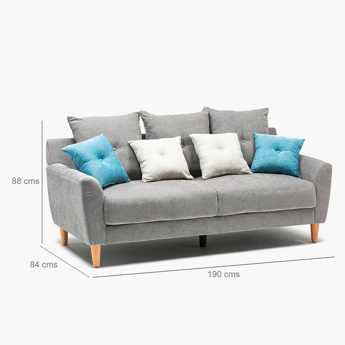 MICA - Sofá 3 Cuerpos Cash Mica