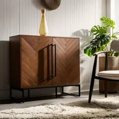 BASEMENT HOME - Bar Baco 2 Puertas 1 Cajón Madera Mango