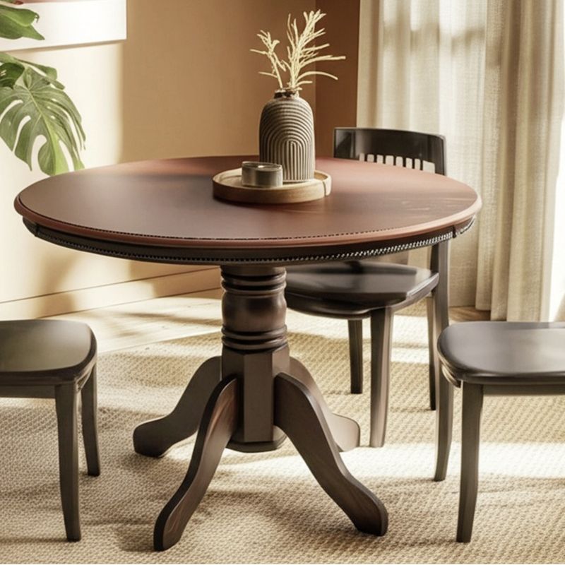 ROBERTA ALLEN - Mesa de Comedor Redonda Roberta Allen Miro 4 Puestos Enchapada