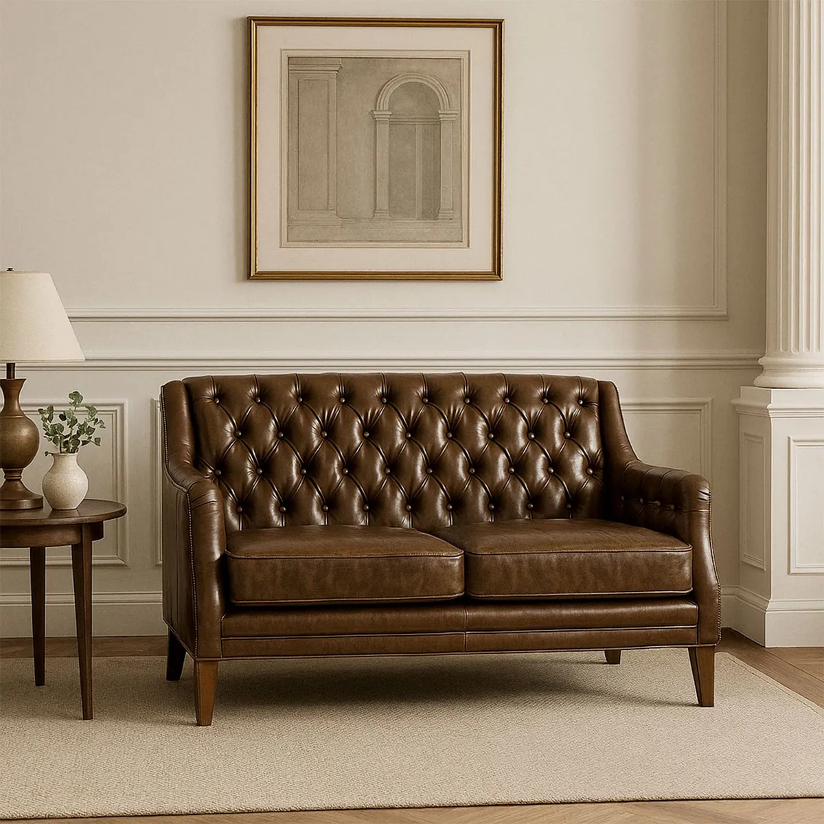 BASEMENT HOME - Sofá 2 Cuerpos Cuero Scotland Basement Home