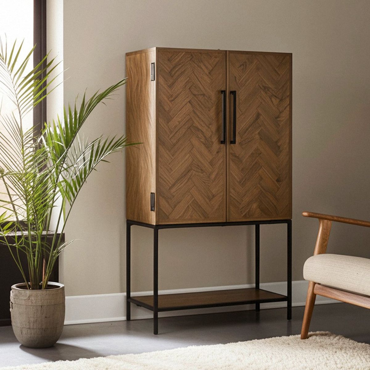 BASEMENT HOME - Bar Dario Madera Olmo 2 Puertas Basement Home