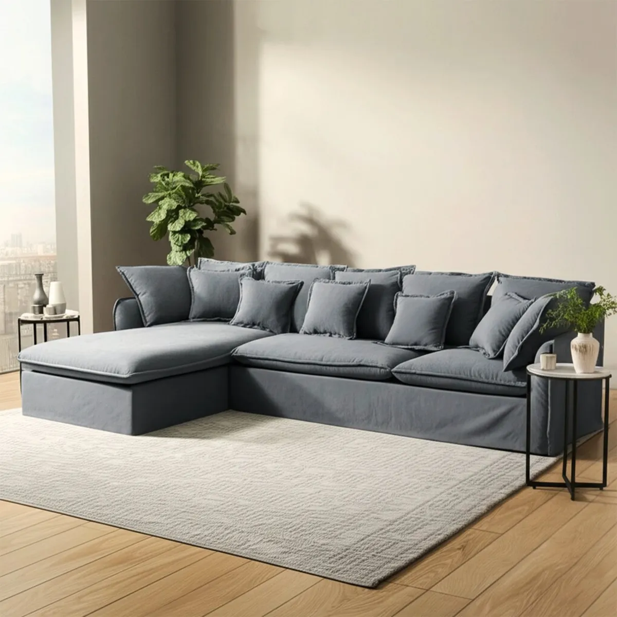 BASEMENT HOME - Sofá Seccional Izquierdo Atlanta 4 Cuerpos Basement Home