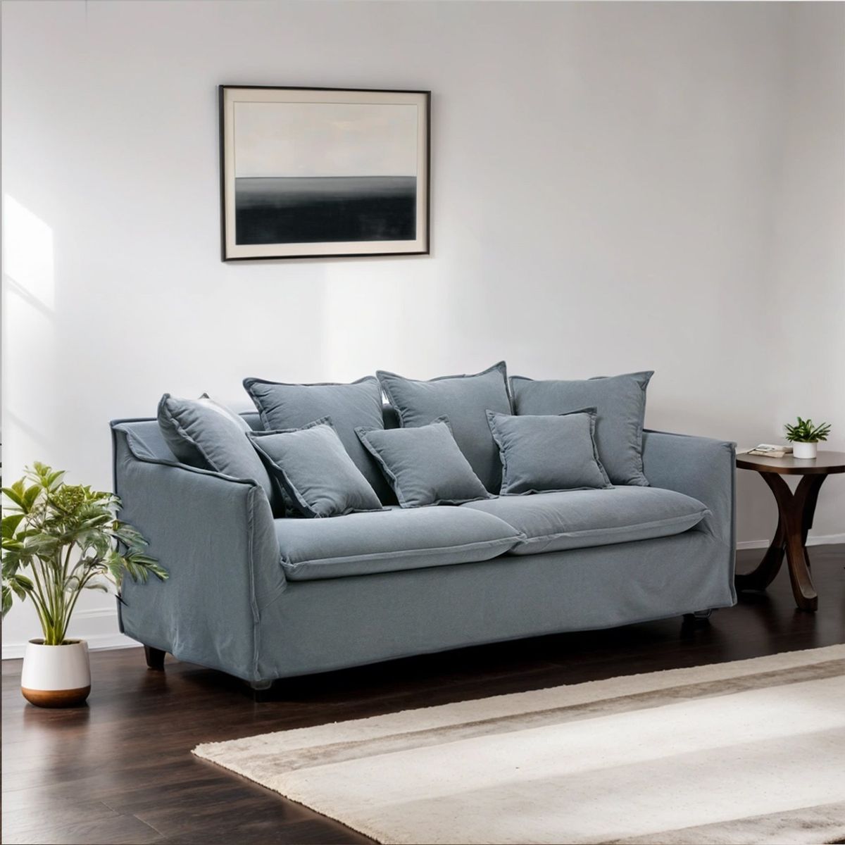 BASEMENT HOME - Sofá 3 Cuerpos Atlanta Tela Basement Home