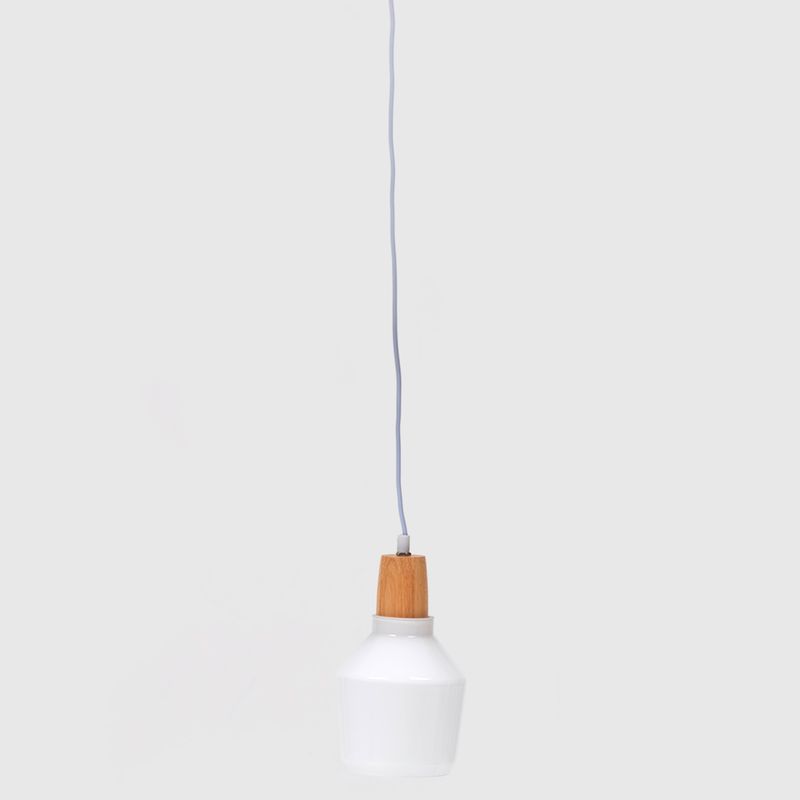 BASEMENT HOME - Lámpara Colgante Vidrio Blanca 1 Luz