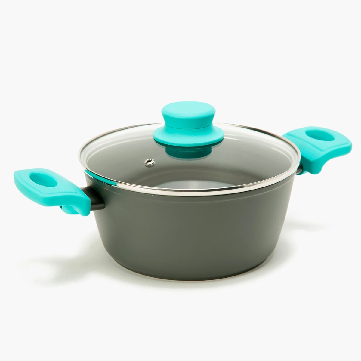 WURDEN - Olla Antiadherente Wurden Color 20 cm con Tapa de Vidrio