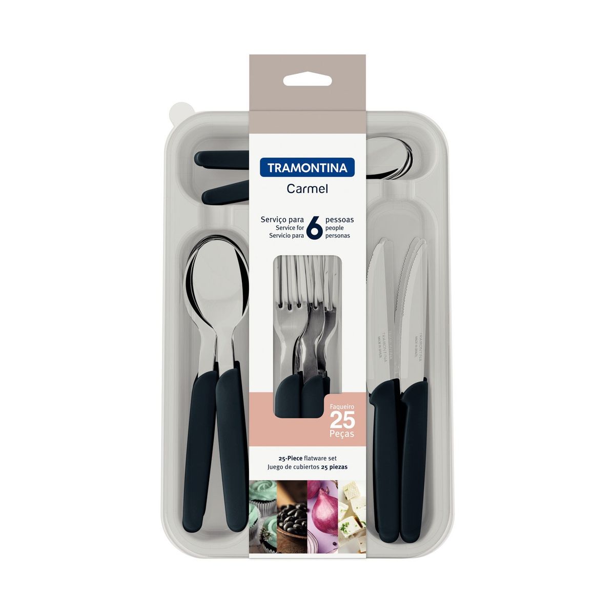 TRAMONTINA - Juego de Cubiertos 24 Piezas Tramontina