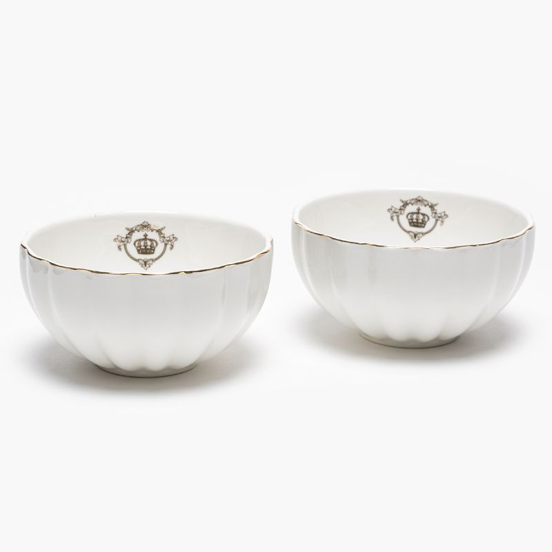 ROBERTA ALLEN - Set 2 Bowl Blanco Jardin Roberta Allen