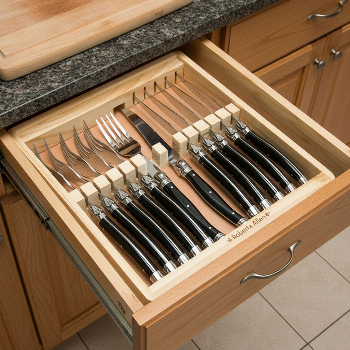 ROBERTA ALLEN - Juego de Cuchillería Roberta Allen Francia Negro 12 Piezas