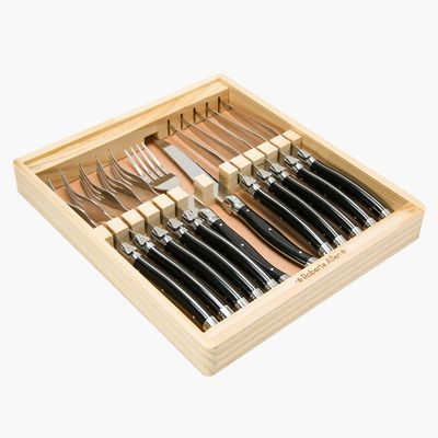 Imagen 2 del producto Juego de Cuchillería Francia Negro 12 Piezas