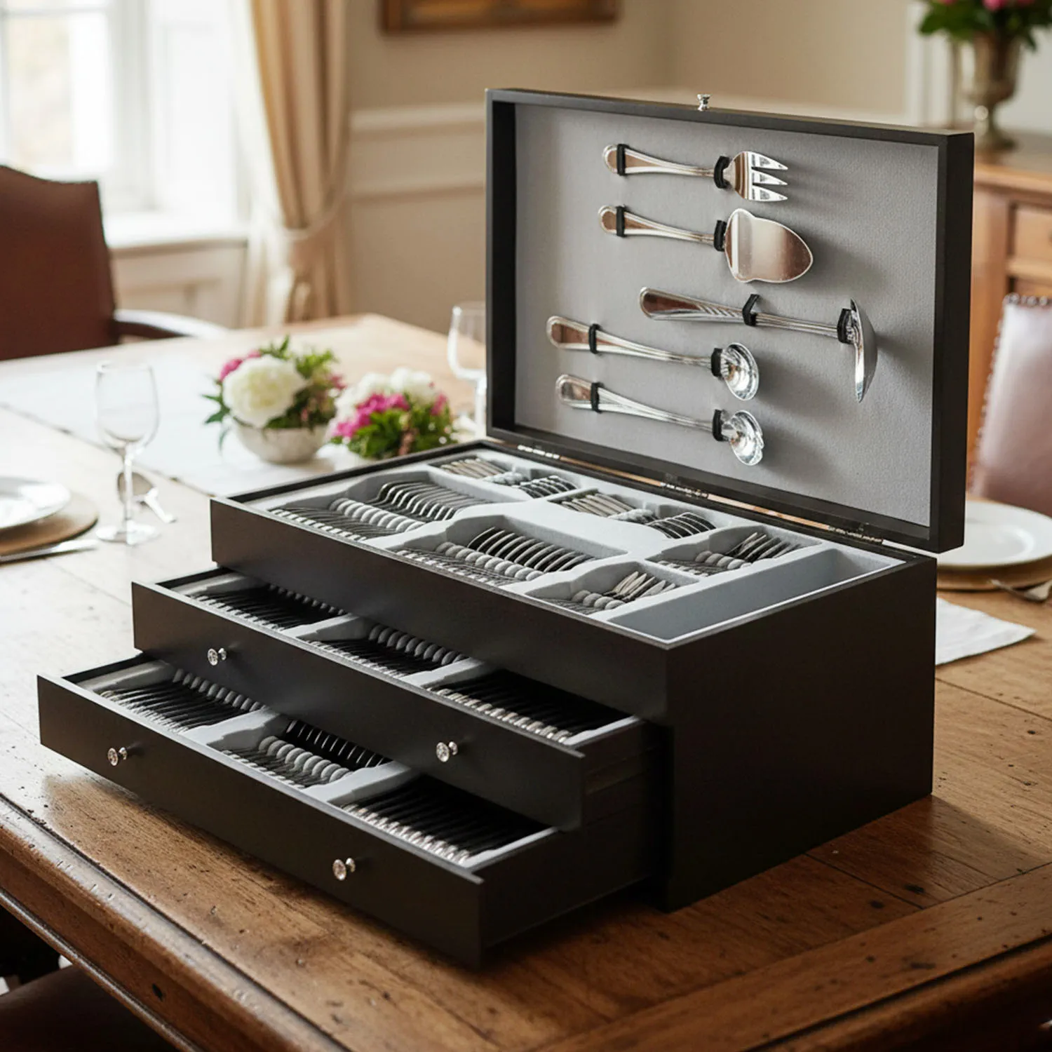 octavo 87/3, 87/4, 88.5 セット Maleta de Cuchillería Ridgewood 125 Piezas Acero Inoxidable