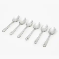 ROBERTA ALLEN - Cuchillería 6 Piezas Cucharas Café Pearl Acero Inoxidable