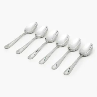 ROBERTA ALLEN - Set de Cucharas de Té Pearl Acero Inoxidable 6 Unidades