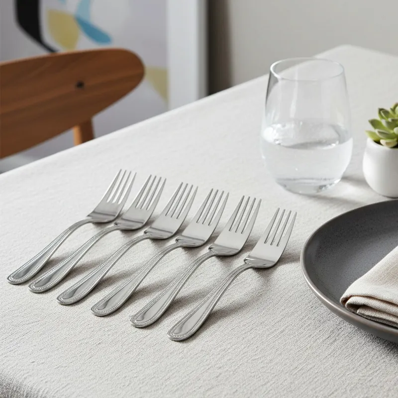ROBERTA ALLEN - Set de 6 Tenedores de Torta Roberta Allen Pearl Acero Inoxidable