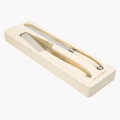 ROBERTA ALLEN - Set Cuchillo y Espátula para Torta Francia Crema