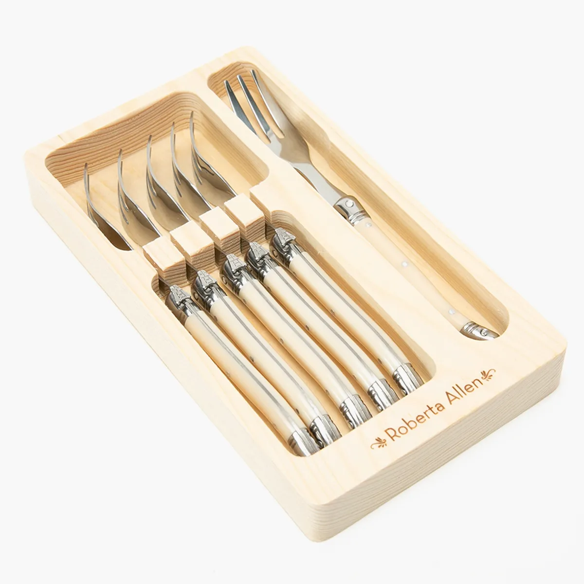 ROBERTA ALLEN - Juego de 6 Tenedores para Torta Francia Crema Roberta Allen