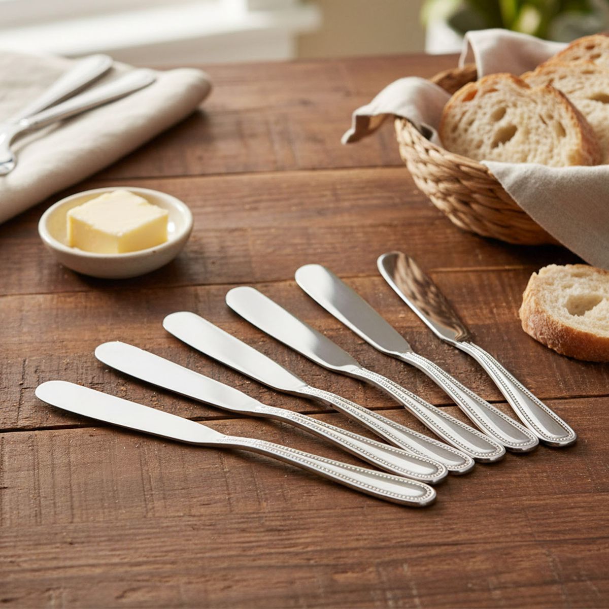 ROBERTA ALLEN - Cuchillería 6 Piezas Cuchillos Untar Pearl Acero Inoxidable Roberta Allen