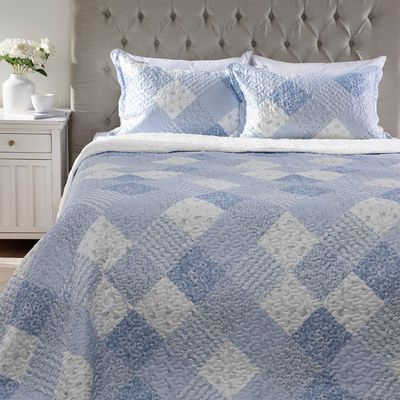 Imagen 1 del producto Cubrecama Patch Sherpa Azul