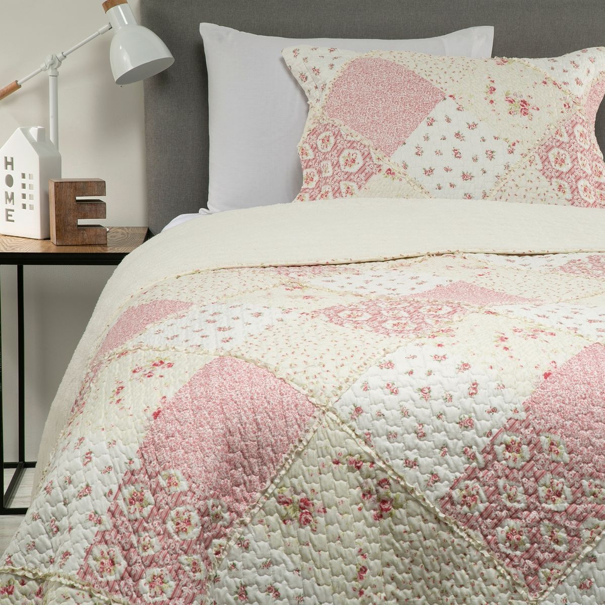 TEXTIL VIÑA - Cubrecama Patch Sherpa Rojo