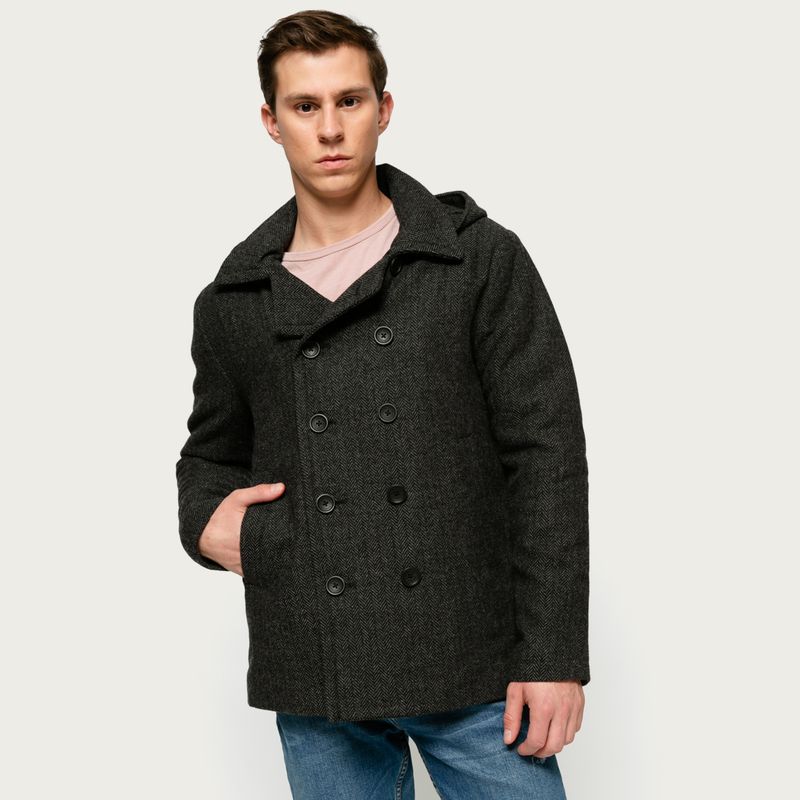 BASEMENT - Basement Abrigo Lana Hoodie Removible Hombre