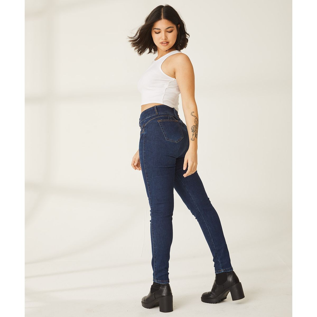 MOSSIMO - Jeans Skinny Push Up Tiro Alto Mujer Mossimo