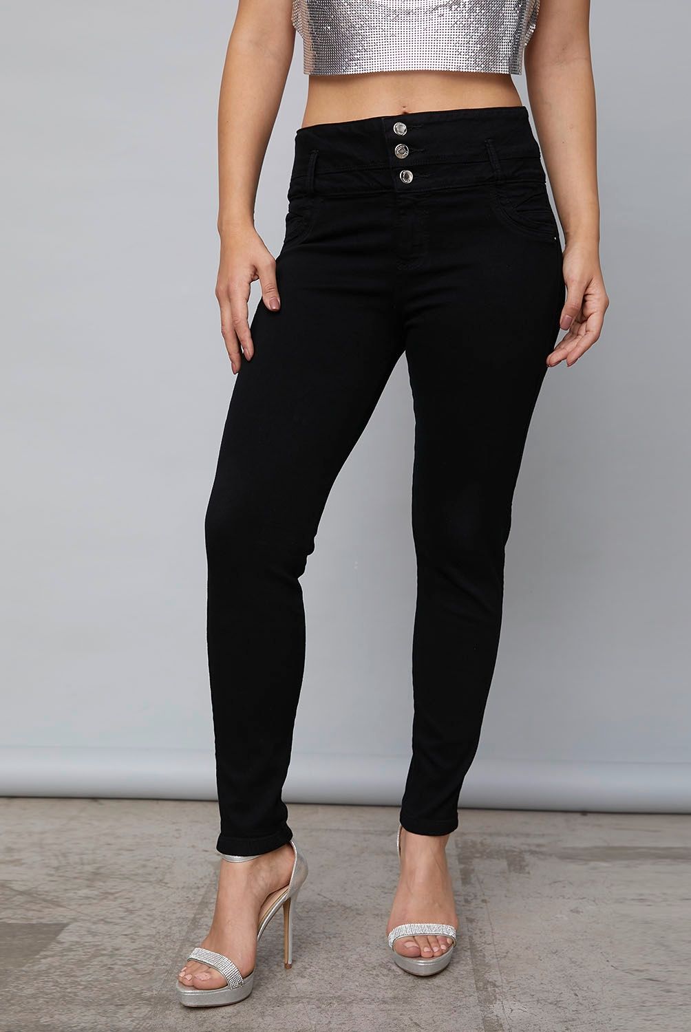 MOSSIMO - Jeans Skinny Push Up Tiro Alto Mujer Mossimo