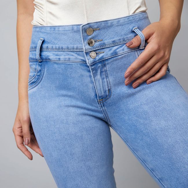 MOSSIMO - Jeans Skinny Push Up Tiro Alto Mujer Mossimo