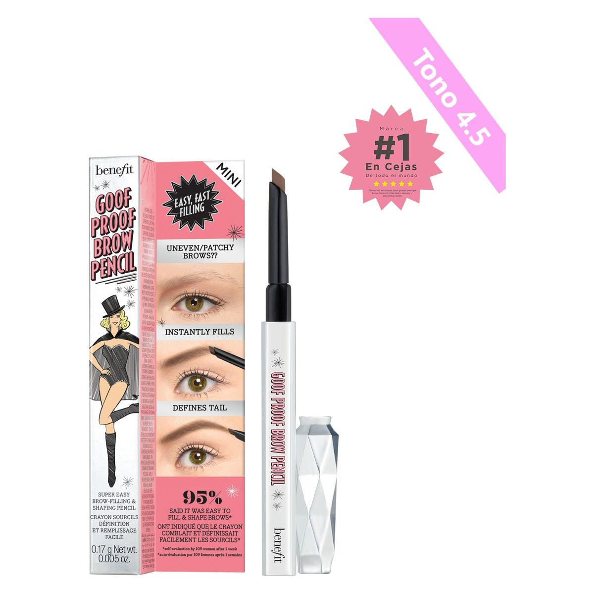 BENEFIT - Lapiz para Cejas Goof Proof Brow Pencil Mini Benefit