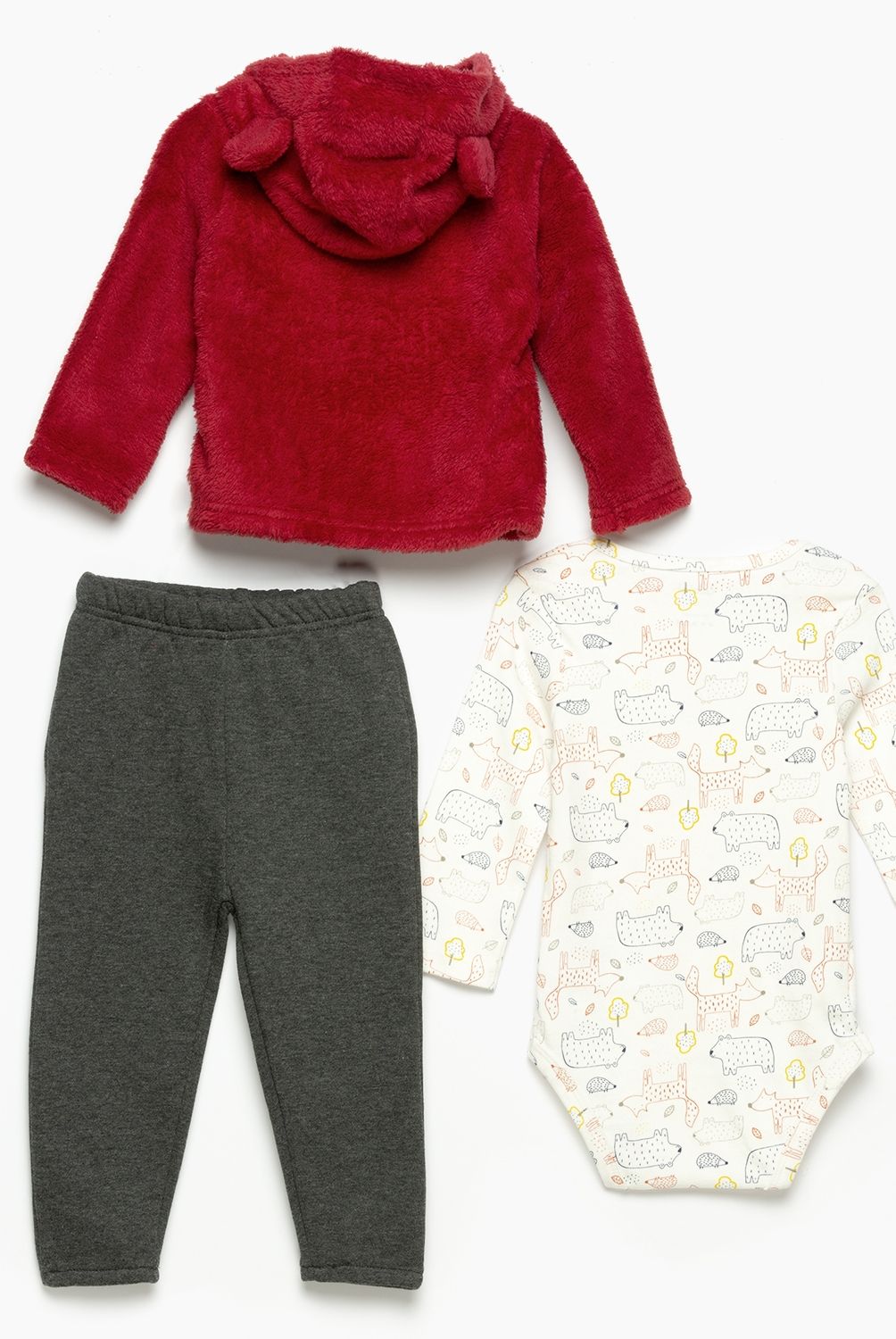 YAMP - Set pantalón, body y polerón bebé niño