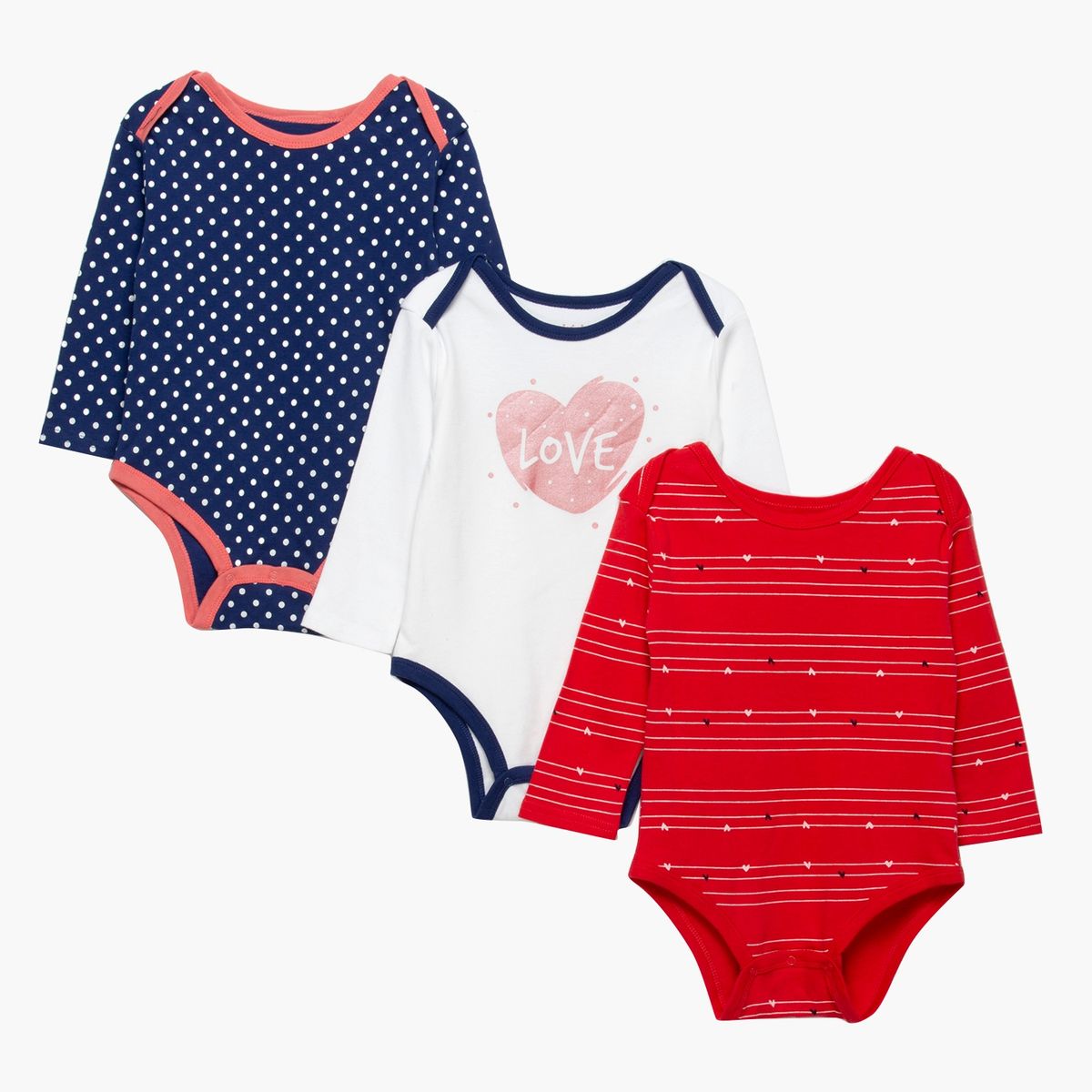 YAMP - pack 3 bodies algodón bebé niña