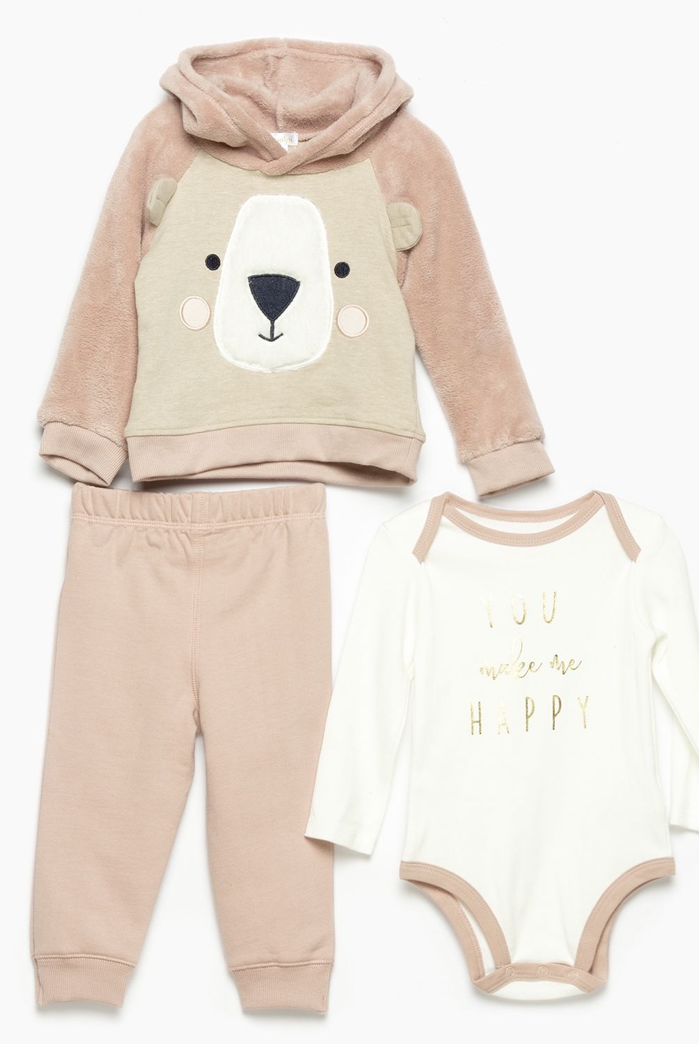 YAMP - Set buzo, body y polerón bebé niña