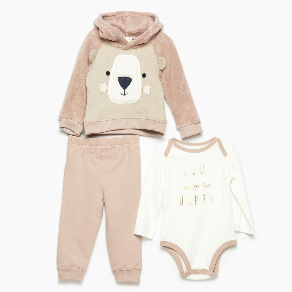 YAMP - Set buzo, body y polerón bebé niña