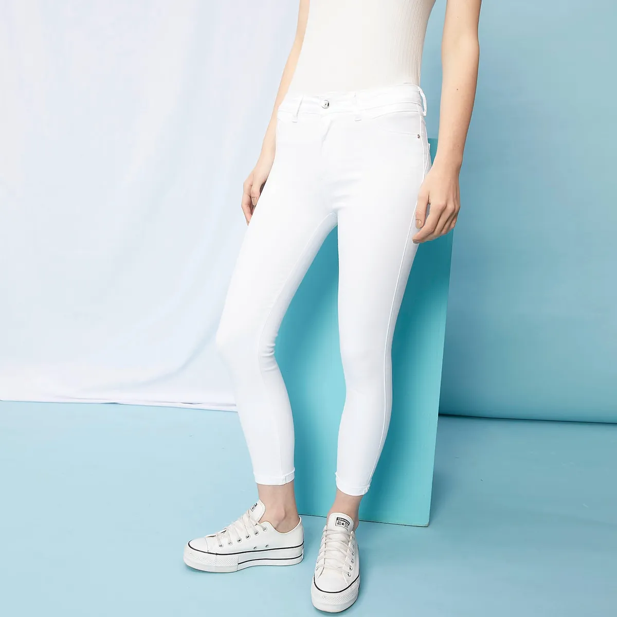 SYBILLA - Jeans Skinny Push Up Tiro Alto Mujer Sybilla