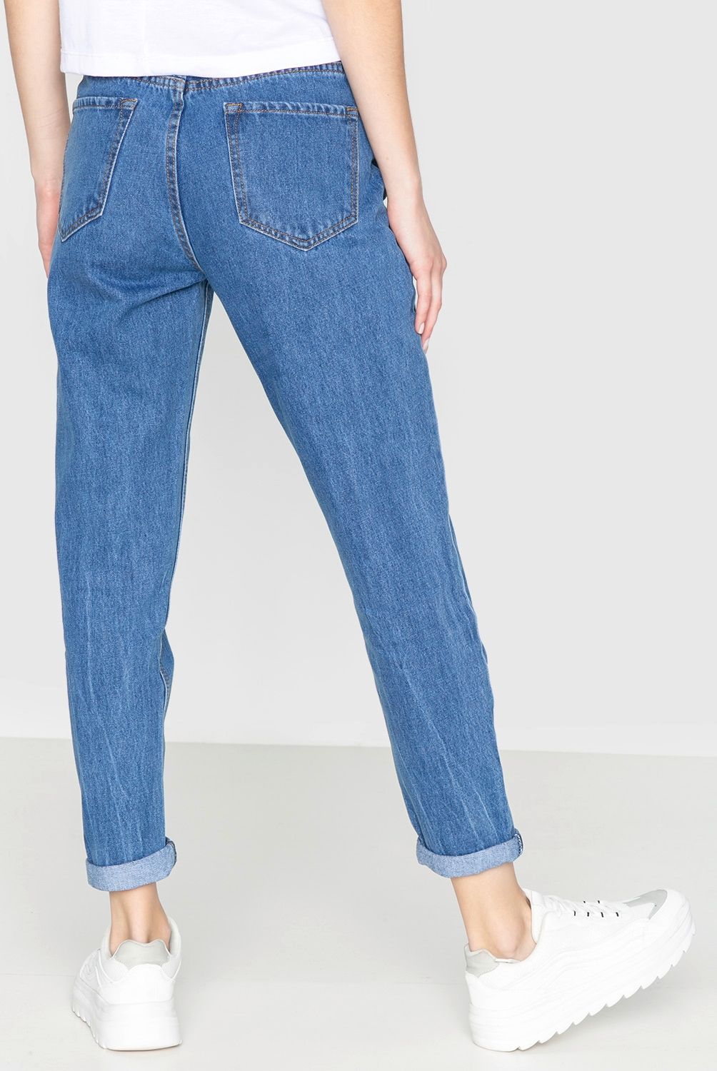 SYBILLA - Jeans Mujer Mom Tiro Medio Sybilla