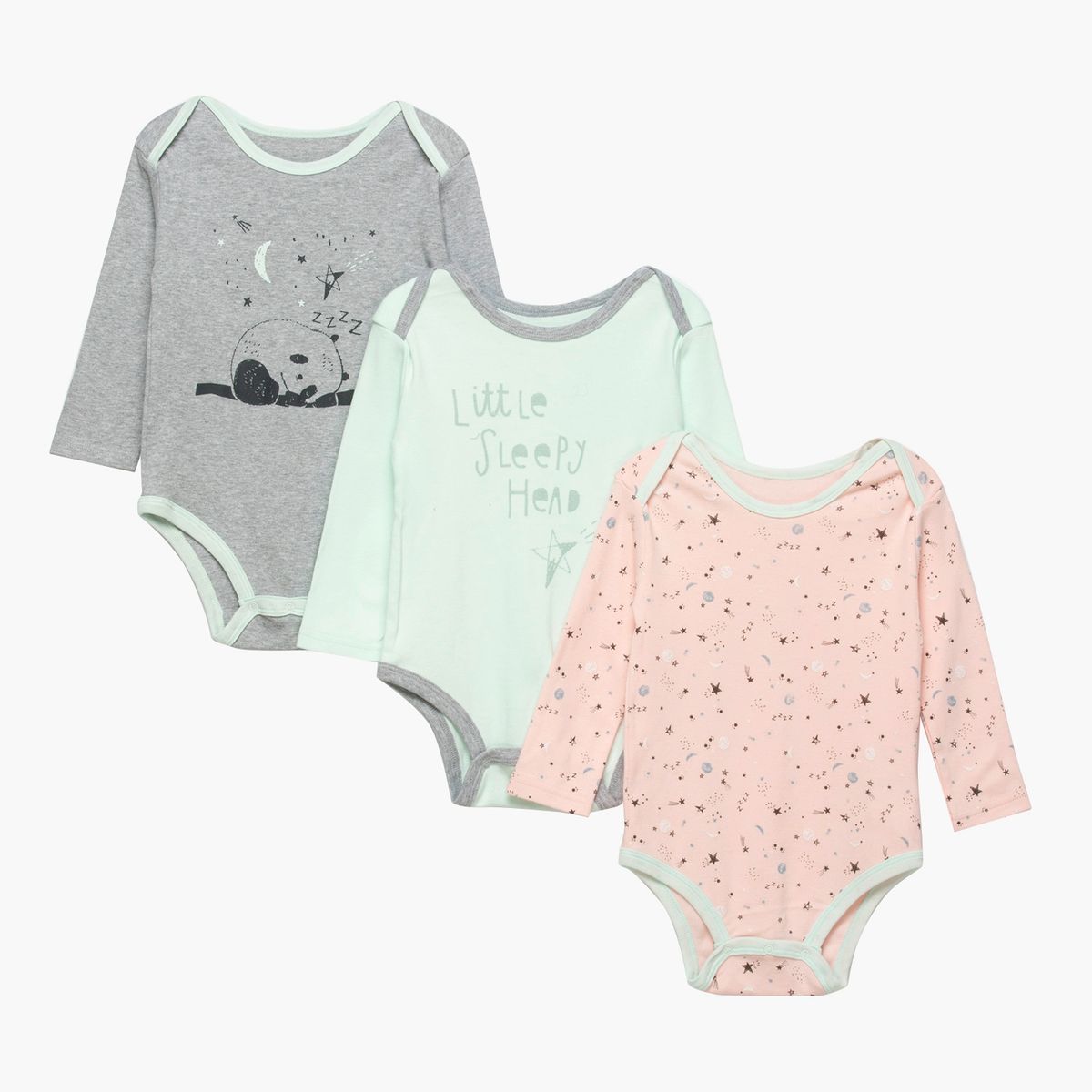 YAMP - pack 3 bodies algodón bebé niña