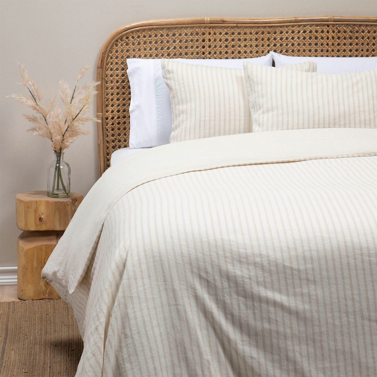 BASEMENT HOME - Funda de Plumón Basement Home Zapallar Lino Estampada