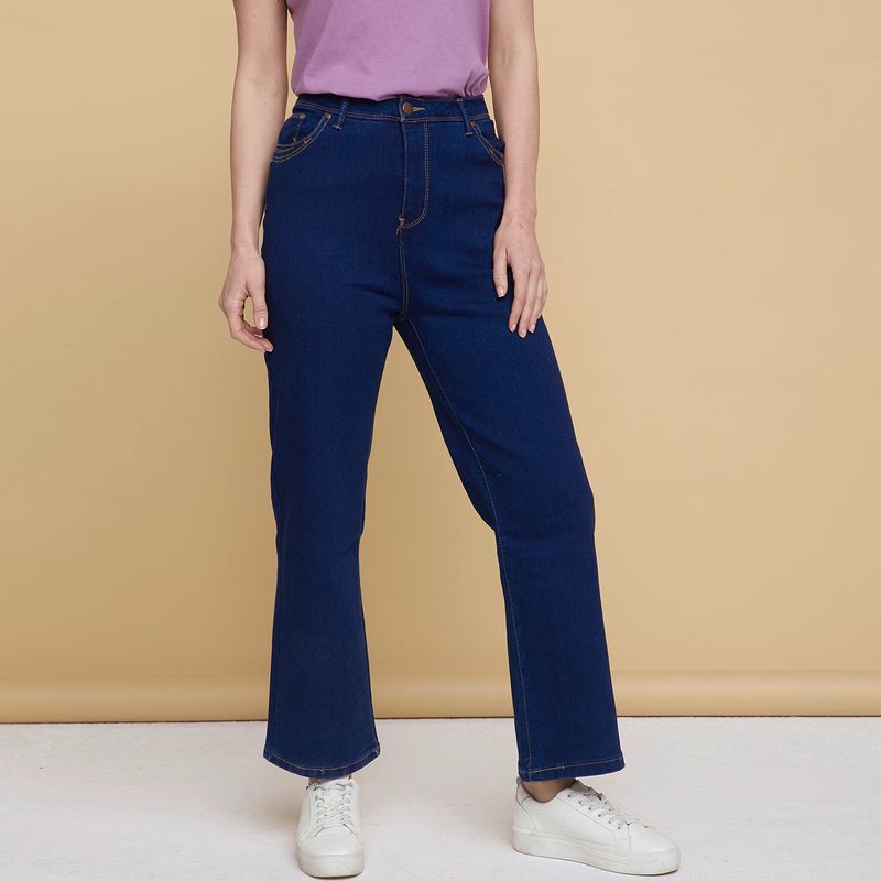 NEWPORT - Jeans Recto Tiro Alto Newport Mujer Denim Casual