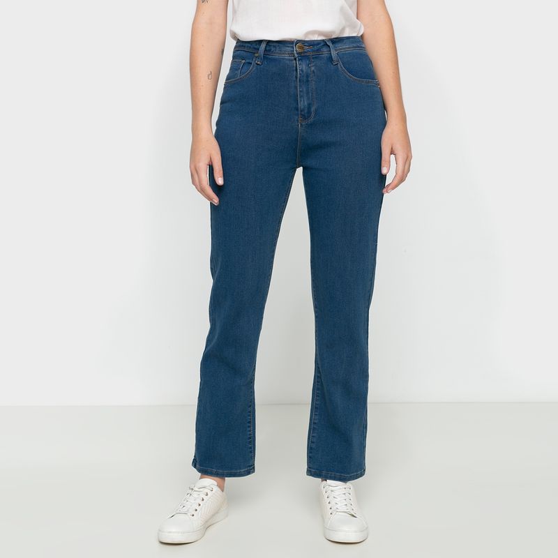 NEWPORT - Jeans Recto Tiro Alto Newport Mujer Denim Casual