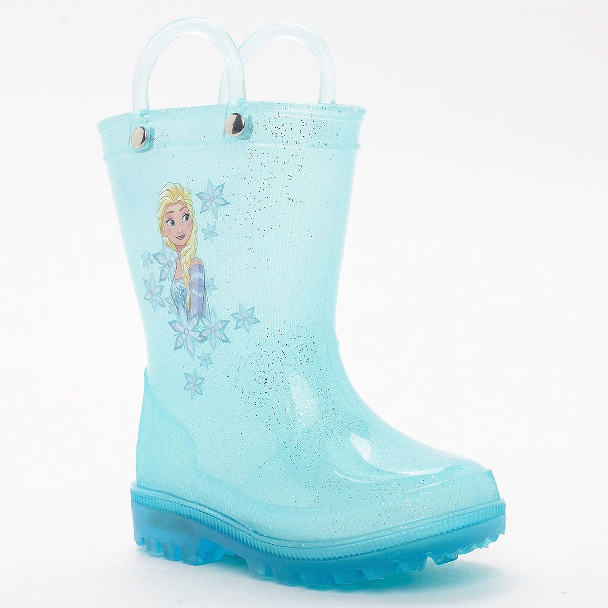DISNEY - Frozen Bota de Agua Niña Luces Glitter Celeste